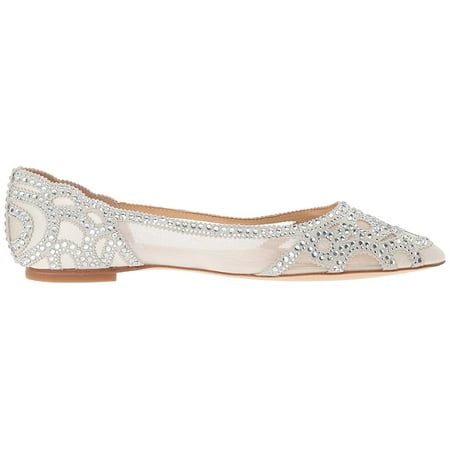 Badgley Mischka Gigi Ivory Satin/Suede/Mesh