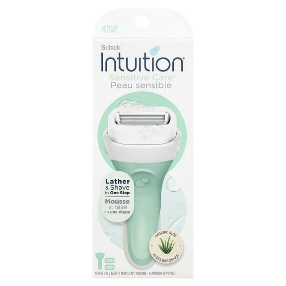 Schick, Intuition, Sensitive Care, Organic Aloe, 1 Razor, 2 Cartridges