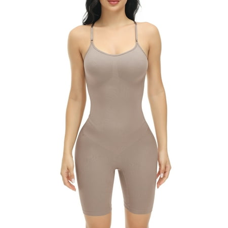 LELINTA Full Slip Shapewear for Women Fajas Tummy Control Camisole Thong Full Bust Body Shaper Shorts Butt Lifter Thigh Slimmer Bodysuit