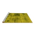 thumbnail image 2 of Ahgly Company Machine Washable Indoor Rectangle Abstract Yellow Modern Area Rugs, 7' x 10', 2 of 4