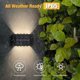 thumbnail image 4 of Lámpara Solar de pared para exteriores, luces solares impermeables con lente convexa hacia arriba y hacia abajo, iluminación para jardín, calle, paisaje, balcón, exterior, Dec, 4 of 4
