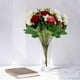 thumbnail image 1 of Rosa De Montaña Simulada Ramo de rosas y camelias de seda,arreglo floral artificial para decoración del hogar,centro de mesa de boda y jarrón (rojo sandía,1 pieza). Rkxzt, 1 of 9