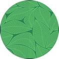 thumbnail image 1 of Ahgly Company Machine Washable Indoor Round Transitional Neon Green Area Rugs, 8' Round, 1 of 7