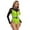 Green, variant on Women's Racer Driver Bodysuits Sheer Mesh Long Sleeve Leather Jumpsuit Uniforms Festival Clothes Red L