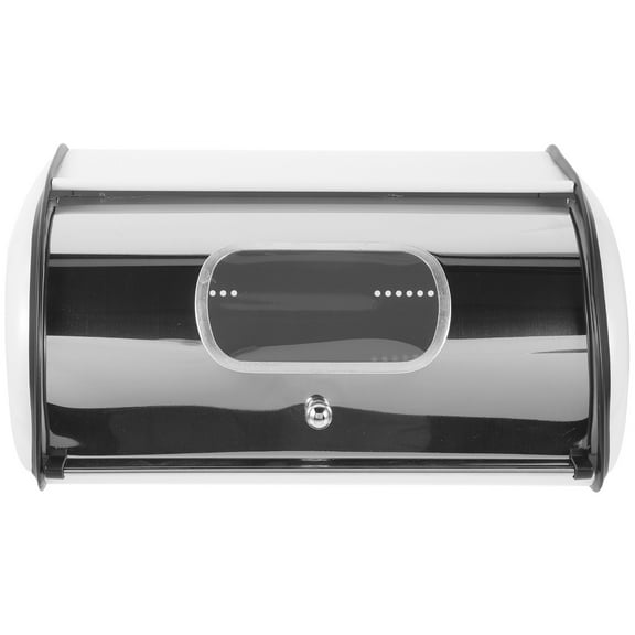 HOMEMAXS Stainless Steel Bread Box for Kitchen Countertop Silver Large Capacity Keeps Bread Fresh Longer