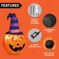 thumbnail image 7 of Joiedomi 5 FT Halloween Inflatable Pumpkin with Witch Hat, Blow Up Inflatables with Build-in LEDs for Halloween Party Indoor, Outdoor, Yard, Garden, Lawn Decorations, 7 of 7