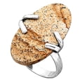 thumbnail image 3 of Natural Picture Jasper 925 Sterling Silver Ring s.8.5 Jewelry R-1504 SDR247133, 3 of 5