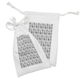 thumbnail image 2 of Manly Fabric Pouch Set of 2, Greyscale Pattern with Rider Skulls Bone Bikers Repair Shops Services Art, Drawstring Bag for Toiletries Masks and Favors, 9" x 6", Charcoal Grey White, by Ambesonne, 2 of 2