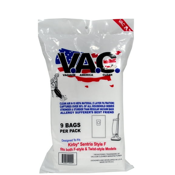 Vacuum America Clean HEPA Vacuum Bags Designed To Fit Style F Kirby Sentria Vacuums