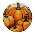 thumbnail image 2 of WYYP  Thanksgiving Pumpkins Elastic Round Tablecloth, Fall Harvest Pumpkin Maple Leaves Fitted Tablecloths for Round Table Oil-Proof Waterproof Table Cloth White, 2 of 7