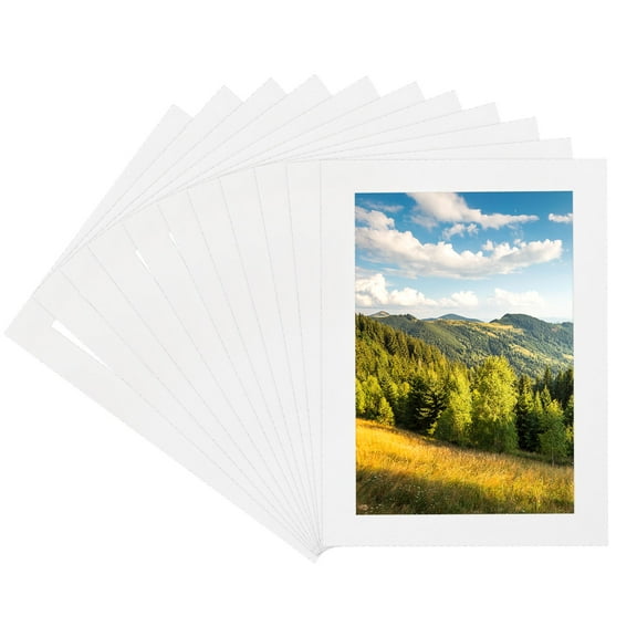 Uxcell 12x8 Mat for 10x6 Photo, 11 Pack Precut Acid-Free Mat Board White Core Picture Frame Board for Photos Show, Prints, Art Displays, White