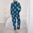 thumbnail image 6 of Goofa Blue Owl Printed Women’s 2 Piece Pajama Set Super,Pajamas Women's Long Sleeve Sleepwear Soft Button Down Loungewear Pjs Lounge Set Nightwear-X-Large, 6 of 9