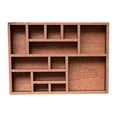 thumbnail image 3 of Multi Compartments Wooden Jewelry Display Miniature Trinket Shelf Tray Durable Wood for Small Accessories Organizer, 3 of 9