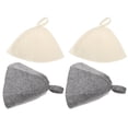 thumbnail image 2 of 4 piezas de sombreros de fieltro espesado de fieltro de la cabeza cubiertas de protección de la cabeza para sombreros de sala de vapor de sauna, 2 of 7