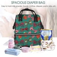 thumbnail image 5 of Balery red and green bow tie Pattern Mummy Backpack - Waterproof Twill Canvas, Large Capacity Diaper Bag with Multiple Pockets and Adjustable Straps, 5 of 6