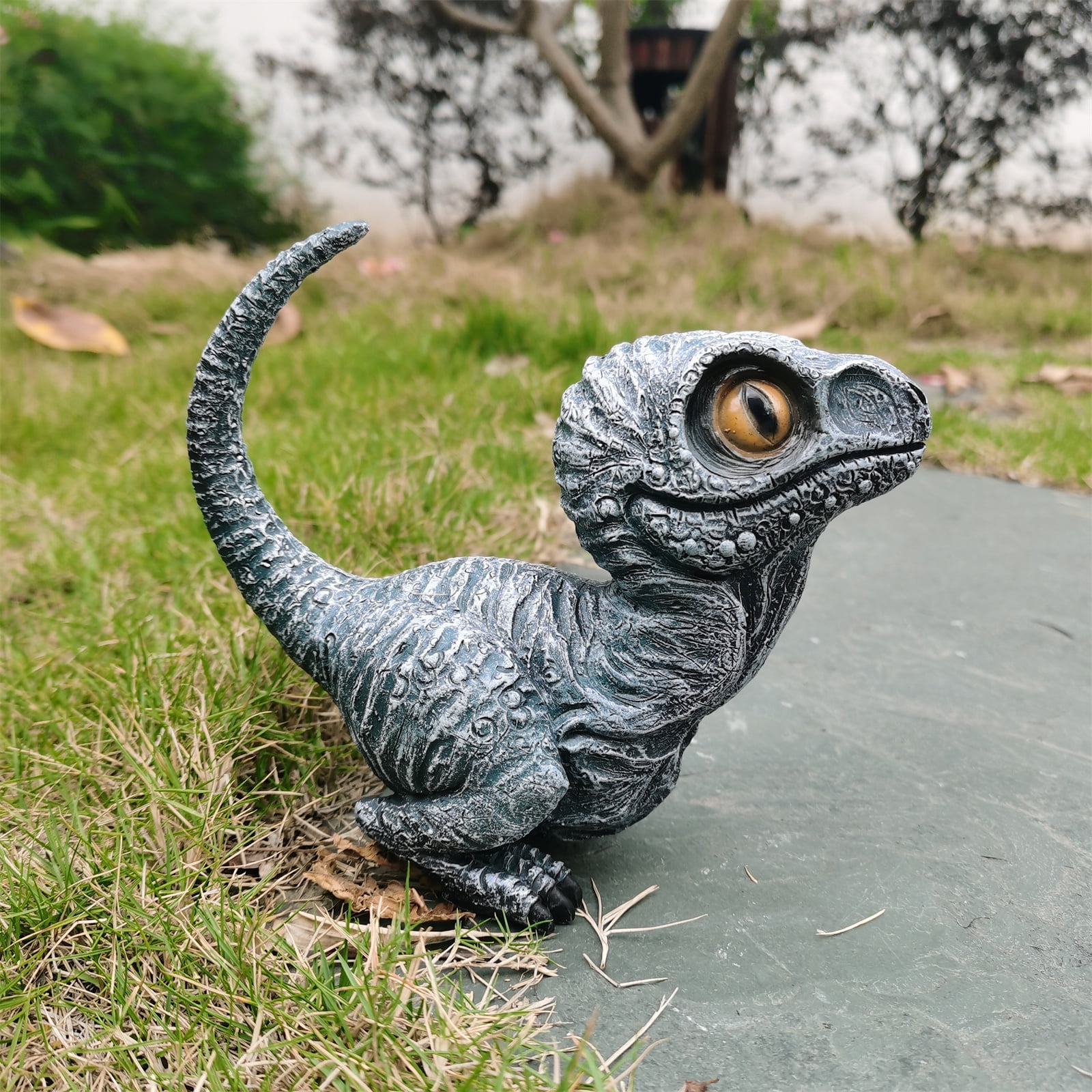 Dinosaur Garden Statues Velociraptor Sculptures and Statues Creative