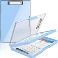 thumbnail image 2 of Clipboard with Storage, Heavy Duty Clip Boards 8.5x11 with 2 Storage Case, Clear Visible Top Panel Storage, 2 of 7