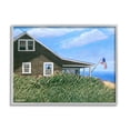 thumbnail image 4 of Stupell Industries Seaside House American Flag Peaceful Coastal Home Painting Gray Framed Art Print Wall Art, Design by Tom Mielko, 4 of 5