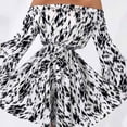 thumbnail image 1 of CEHVOM Women Off TheShoulder Ruffle Printing Long Sleeve Draw Back Skirt Bud Dress, 1 of 6