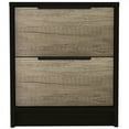 thumbnail image 6 of Cterwk 2 Drawers Nightstand Wengue and Pine, Black, 6 of 7