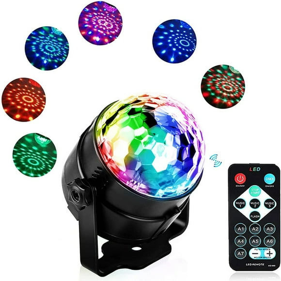 LED Disco Ball Lamp, 7 RGB Colors Disco Light Ball Rotating Disco Light for DJ Bar Party Birthday Club Family