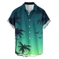 thumbnail image 4 of T Shirts for Man Cotton,Hawaiian Shirt for Men Tropical Loose Fit Shirt Short Sleeve Casual Button Down Holiday Beach Shirts with Pocket, 4 of 6