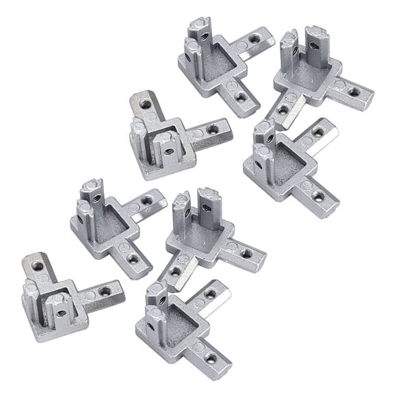 3-Way End Corner Bracket Connector for T slot Aluminum Extrusion 2020 series (Pack of 8, with screws)