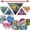 thumbnail image 5 of PeacockShape Diamond Art Clock Ornaments Kit Battery Operated DiamondPainting Clock Decorative Room Decoration, 5 of 6