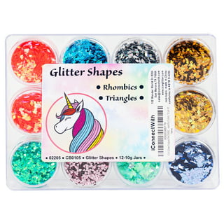 Sulyn Glitter Shapes for Crafts, Stacking Jar, Golden Galaxy, Gold, 2 oz