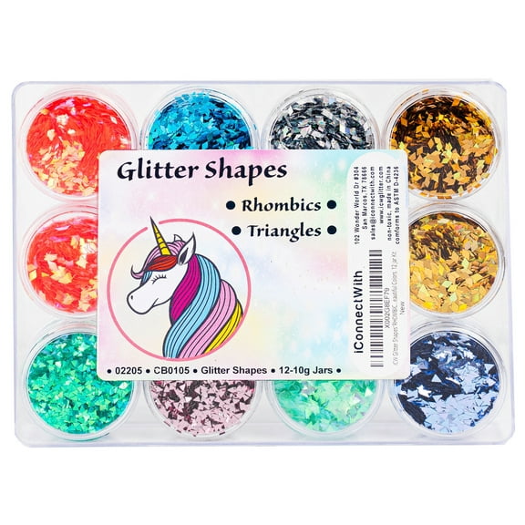 iConnectWith Glitter Multi-Color Rhombic Shapes Glitter  Kit