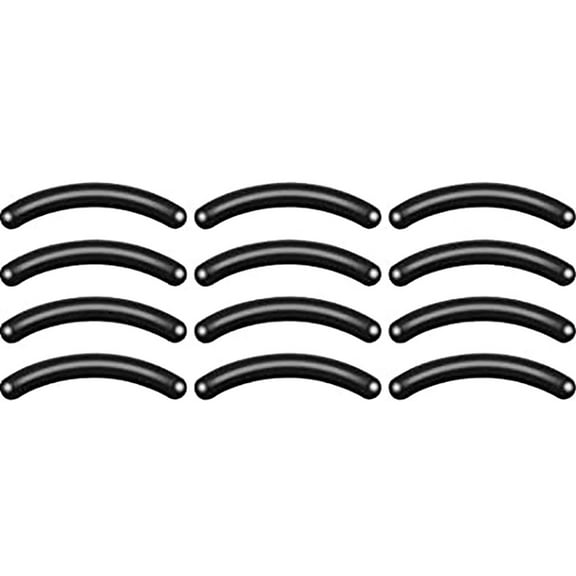 Silicone Rubber Eyelash Curler Refills, Universal Eyelash Curler Compatibility, Elastic Pads For Lash Safety, 12 Pieces