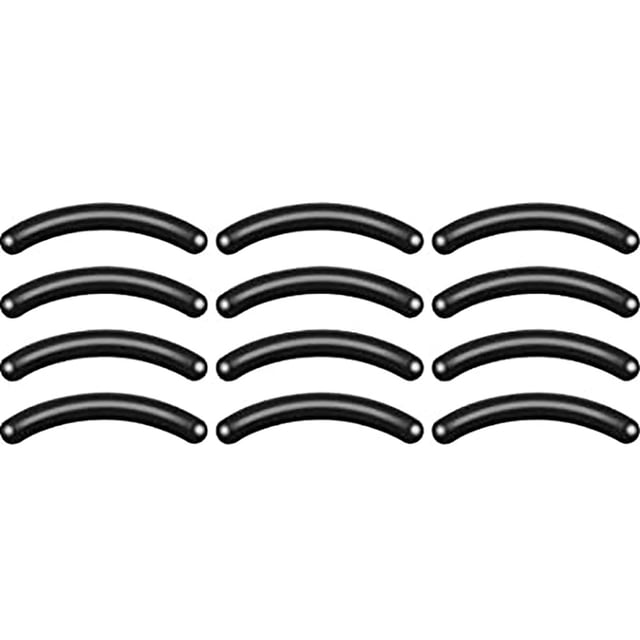 Curler Refills Eyelash Curler Refill Pads Silicone Rubber Curler Replacement Refills Pads for Universal Eyelash Curler with a Clear Storage Box (Black)