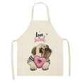 thumbnail image 1 of Awdenio DOG PUG Printed Cotton Linen Sleeveless Apron Kitchen, 1 of 1