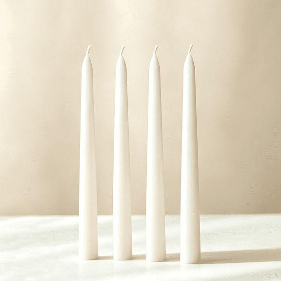 4 Pack Ivory Appoft Candles - Appoft Candles 10 Inch Dripless, Smokeless & Unscented - 8 Hours Long Burning - Hand Poured Tall Candlesticks - Ideal for Weddings, Dinner Parties, and Home Decor