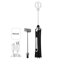 Shoreew Electric Milk Frother Rechargeable Egg Beater 3 Speeds Wireless Egg Whisk Handheld Foam Maker for Latte Cappuccino