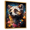 thumbnail image 2 of Designart "Floral Meadows with Yellow Dog" Animals Framed Wall Art - Traditional Grey Dog Living Room Framed Canvas Art, 2 of 6