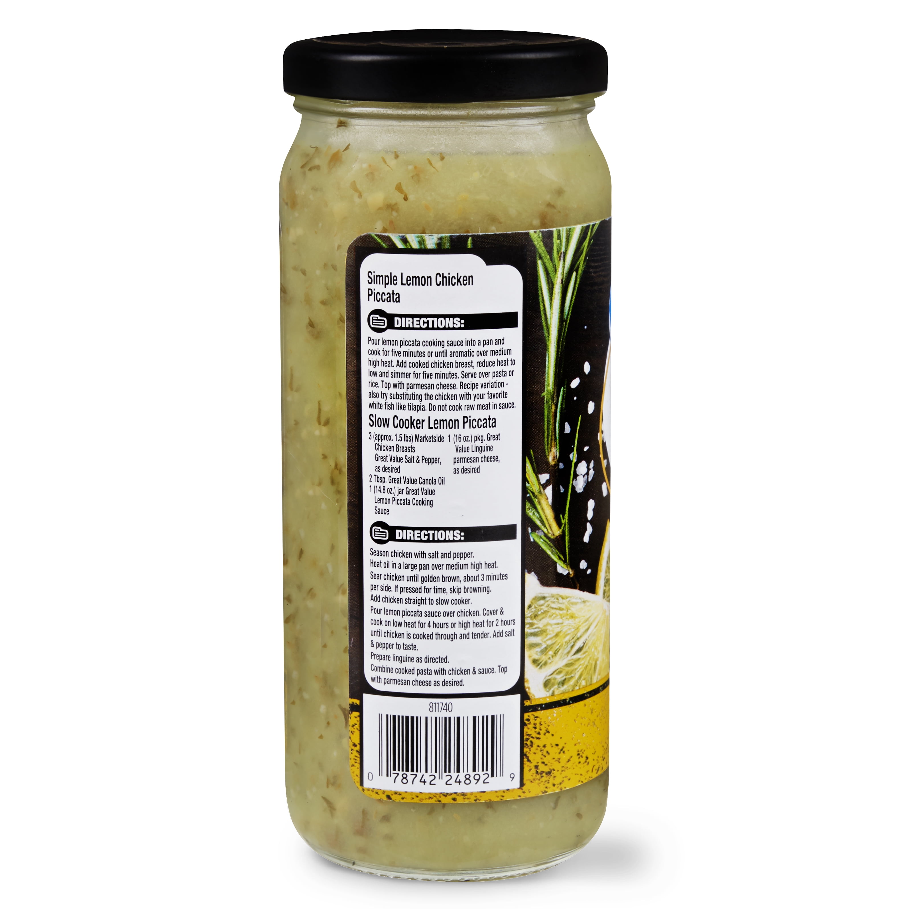 Great Value Lemon Piccata Cooking Sauce, 14.8 oz