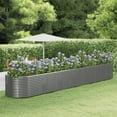 thumbnail image 1 of vidaXL Garden Raised Bed Grey 554x100x68 cm Powder-coated Steel, 1 of 4