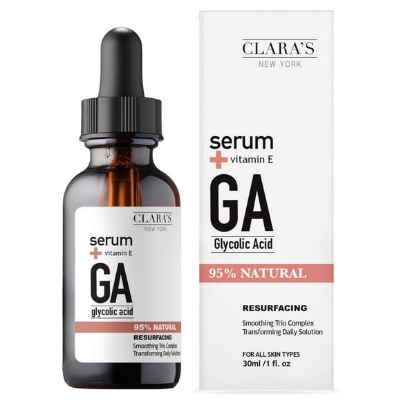 Sérum FACIAL CLARA'S NEW YORK Ácido glicólico 30 ml con vitamina E