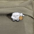 thumbnail image 3 of Interesting Sheep Quotes Brooch - Creative Alloy Accessory, Meaningful Gift for Kids & Adults, Suitable for Parties & Daily Wear, 3 of 6