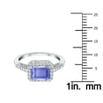 thumbnail image 4 of SZUL Women's 2 1/2 Carat TW Emerald Cut Tanzanite Diamond Ring in 10K White Gold, 4 of 6