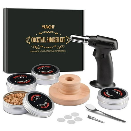 "Happyline" Cocktail Smoker Kit with Torch Bourbon Smoker Kit w/ Flavored Wood Smoker Chip