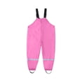 thumbnail image 2 of Kids Rain Bib Pants - Toddler Waterproof Suspender Dirty Proof Rainwear Overalls Hot Pink 120, 2 of 4