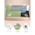 thumbnail image 2 of Sage Green Black Grey Pillow Cases Cal King Size, Smooth Satin Pillowcase for Hair and Skin, Modern Irregular Geometric Abstract Decorative Cooling Bed Pillow Covers with Zipper, 20x40 Inches, 2 of 4