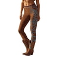 thumbnail image 1 of Leggings à Imprimé Rétro Style Cowboy Western pour Femmes, Pantalon de Yoga de Randonnée d'Automne avec Coupe Extensible Confortable, Pantalon Décontracté pour Usage Quotidien, Voyage, Activités de Plein Air, Équitation et Style Équestre Bleu Ciel TTG, 1 of 4