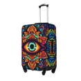 thumbnail image 2 of Cauagu Vibrant Psychedelic Eye Print Travel Luggage Cover,Travel Dust-proof Suitcase Cover Softside Suitcase Protector for 18-32inch,Not Included Suitcase, 2 of 8