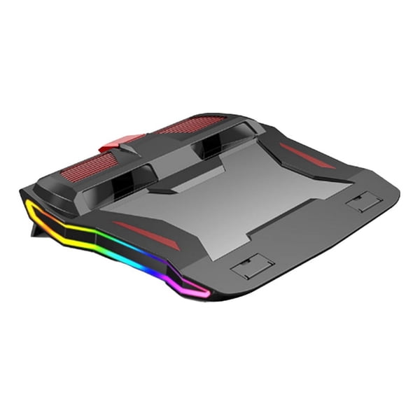 Disipador de para Portátil Gaming con Base RGB, Luz Colorida y Ventilador de Alta Potencia. Radiador de Refrigeración.
