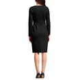 thumbnail image 3 of INSPIRE CHIC Women's Work Pencil Dress Long Sleeve Asymmetrical Neck Bodycon Business Cocktail Dresses S Black, 3 of 5