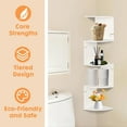 thumbnail image 2 of YOYTOO Corner Shelf Wall Mount, 5 Tier Floating Corner Storage Bookshelves for Living Room Bedroom, White, 2 of 11
