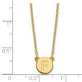 thumbnail image 3 of Sterling Silver Gold-plated Tiny Circle Block Letter F Initial Necklace, 3 of 3